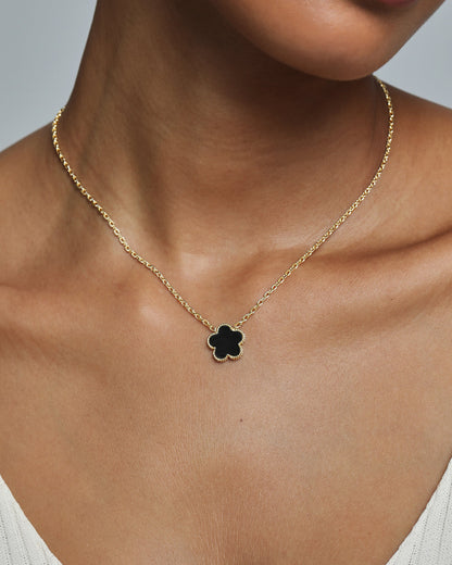 Gemstone Clover Necklace