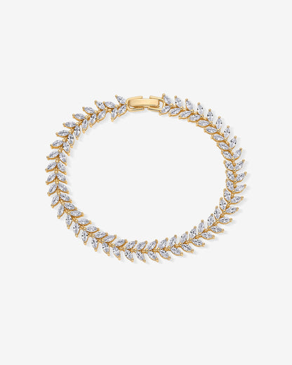 Marquise Leaf Tennis Bracelet