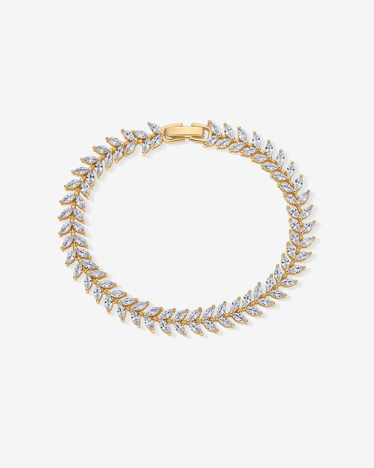 Marquise Leaf Tennis Bracelet