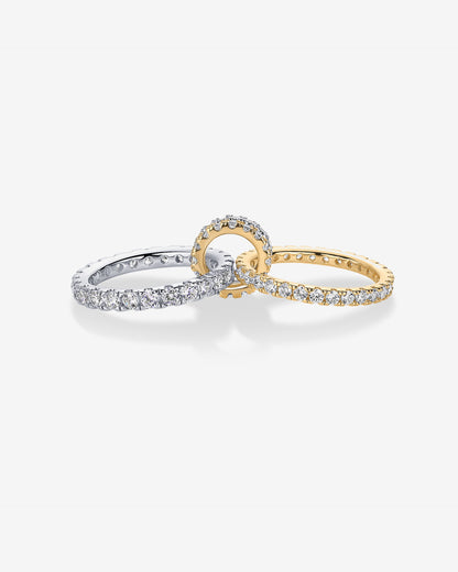 Two Tone Interlocking Chunky Ring