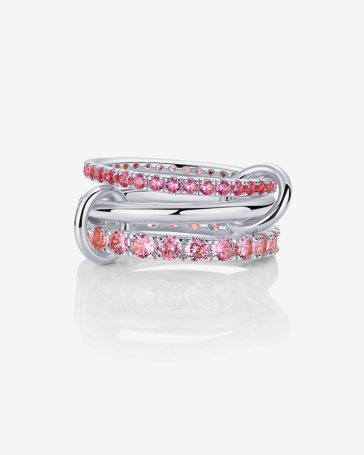 Interlocking Triple Band Ring