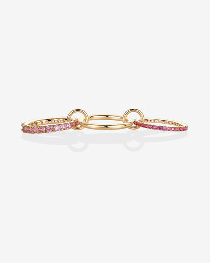 Interlocking Triple Band Ring