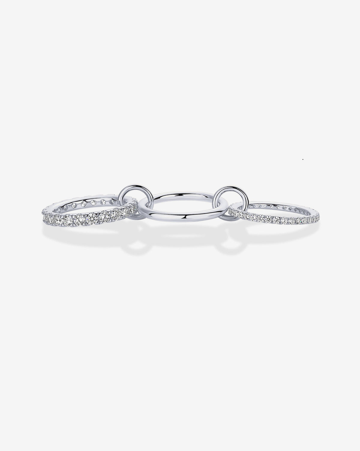Interlocking Triple Band Ring