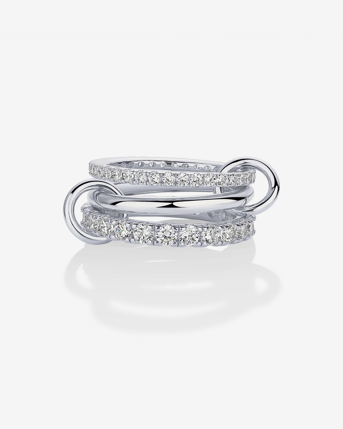 Interlocking Triple Band Ring