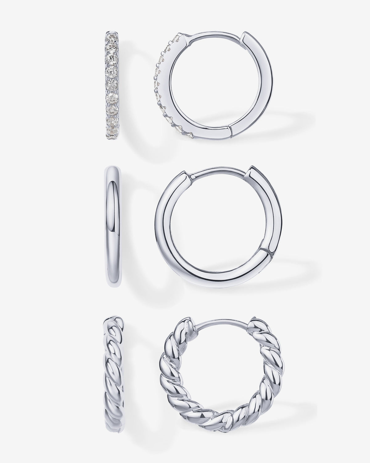 Aurora Trilogy Hoops Set