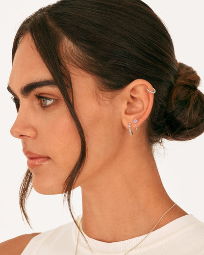 Colored Zia Hoop Earrings