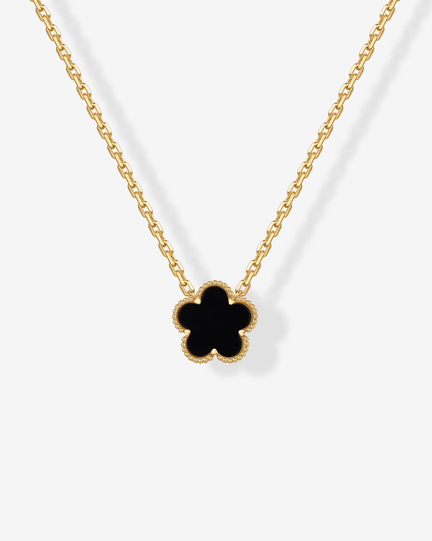 Gemstone Clover Necklace