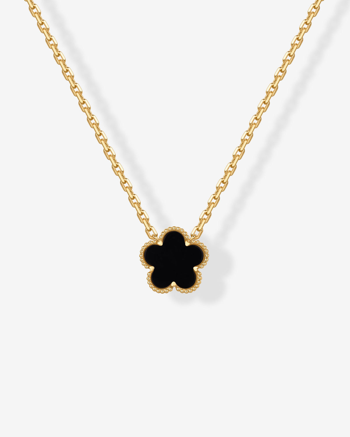 Gemstone Clover Necklace