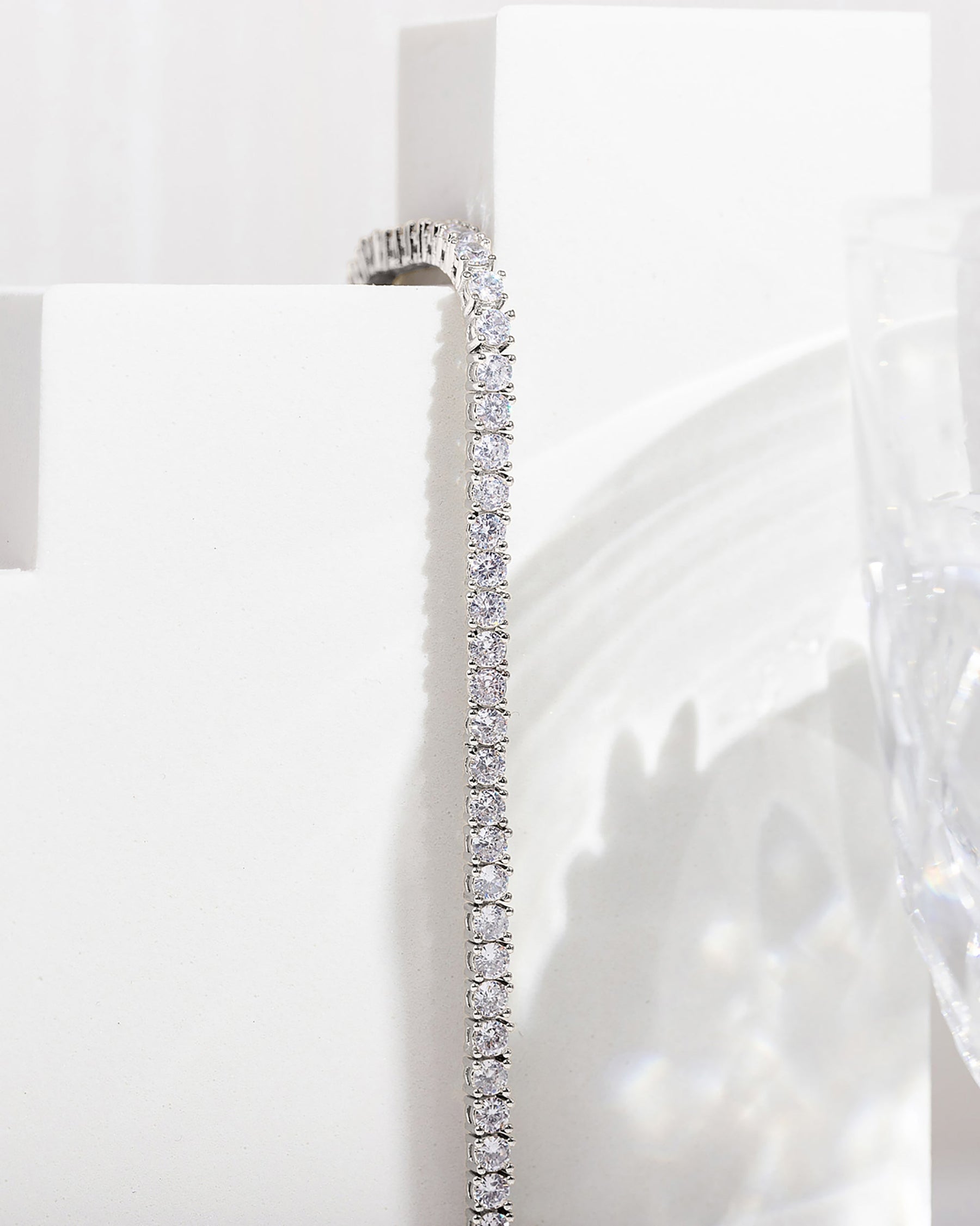 Classic 3mm Round Cut Cubic Zirconia Tennis Bracelet