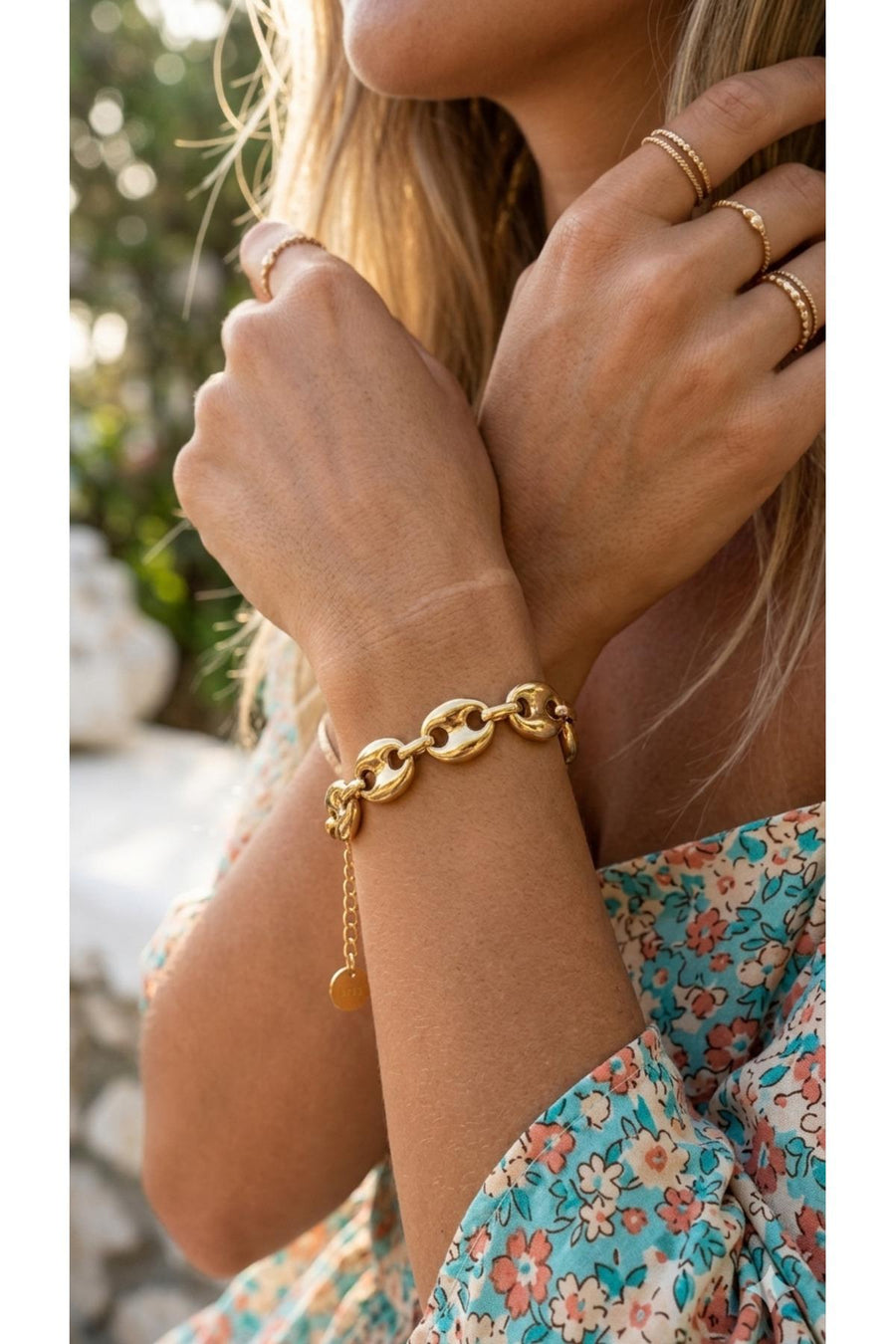 Customer wearing jewelry