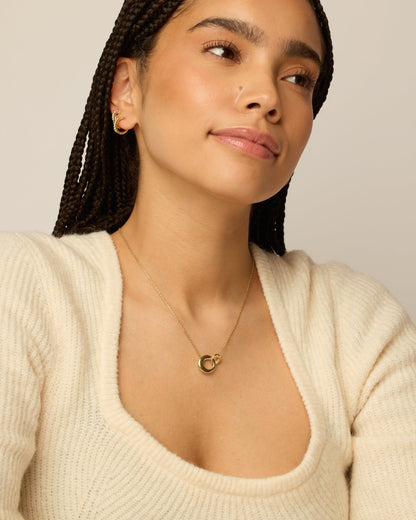 Circle Link Pendant Necklace